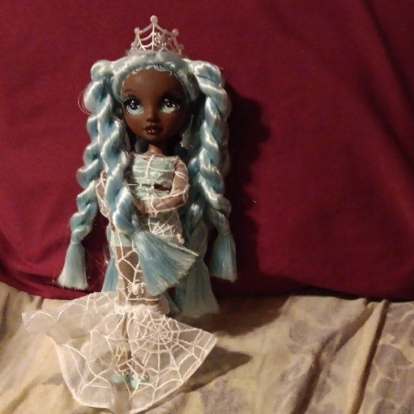 Elegant Blue and White Braided Doll - Picture 1 of 3